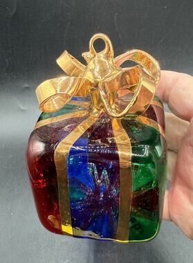 Lord & Taylor Signature Christmas Ornament Glass Gift Hand Decorated Italy -LO30